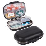 İlaç kutusu, 7 gün, 2 adet ilaç kutusu, ergonomik kilit sistemi, taşınabilir hap kutusu, 7 bölmeli, seyahat hapı düzenleyici, katlanabilir, ilaç, vitamin, balık yağı saklamak için