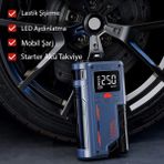 İlanib Ticaret Ezere ST-9631 Pro Taşınabilir Göstergeli Araç Lastik Şişirme ve Starter Akü Takviye SETI-1852 - Belirtilmemiş