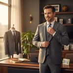 İlayda Emir Erkek Takım Elbise, Kırlangıç Yaka, Blazer, Slımfıt, Gri - 6 Drop - 54