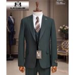 İlayda Emir Erkek Takım Elbise, Kırlangıç Yaka, Blazer, Slımfıt, Koyu Zümrüt Yeşili - 6 Drop - 54