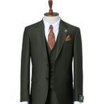 İlayda Emir Erkek Takım Elbise, Mono Yaka, Blazer, Slımfıt, Haki Yeşil - Haki Yeşili - 6 Drop - 58