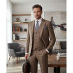 İlayda Emir Erkek Takım Elbise, Mono Yaka, Blazer, Slımfıt,kumbeji - Kum Beji - 6 Drop - 52