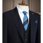 İlayda Emir Kırlangıç Yaka, Blazer, Slimfit, 6 Drop, 2 Düğmeli, Yelekli Erkek Takım Elbise, Lacivert - 54
