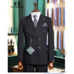 İlayda Emir Kruvaze, Kırlangıç Yaka, Slim Fit, Erkek Takım Elbise, Siyah - 6 Drop - 58