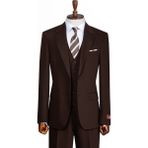İlayda Emir Luxury, Blazer, Slim Fit, Erkek Takım Elbise - Kahverengi - 6 Drop - 52