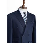 İlayda Emir Luxury, Slimfit, Kruvaze, Kırlangıç Yaka, Erkek Takım Elbise - Lacivert - 6 Drop - 56