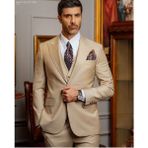 İlayda Emir Özel Tasarım Blazer Erkek Takım Elbise Yelekli Slimfit Açık Tuape - 6 Drop - 60