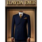 İlayda Emir Özel Tasarım Slim Fit Fermuarlı Erkek Takım Elbise Lacivert - 48