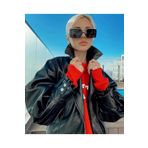 İlaydaButik Oversize Mango Model Bomber Deri Ceket