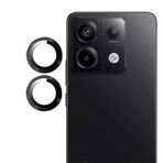 ile uyumlu Kamera Lens Koruyucu 9H Temperli HD Cam Kamera Koruyucu Metal Darbeye Dayanıklı Çizilmez Kasa (Silver, Redmi Note 13 PRO)
