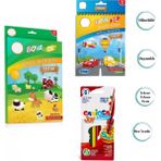 İleri Grup 2'li Boya Sil Aktivite Boyama Kitabı ( Silinebilir) + 6'lı Keçeli Kalem