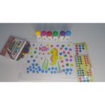İleri Grup Dot Markers 6'lı Mini Boya Kalemi Ve Boyama Kitabı Seti ( Nokta Etiketi Hediyeli) - 81 cm - hayvanlar