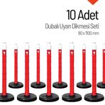 İleri Trafik 10'lu Set 80x1100 mm Dubalı Uyarı Dikmesi