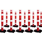 İleri Trafik 110x1200 mm 10'lu Set Plastik Ağırlıklı Yol Dikmesi