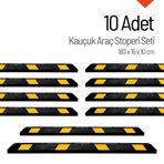 İleri Trafik 183x15x10 cm 10 Adet Kauçuk Araç Stoperi