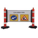 İleri Trafik 75x125 cm Dubalı Uyarı Levhalı Bariyer