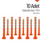 İleri Trafik Delinatör 100 X 8 Cm 10 Adet, Esnek Duba