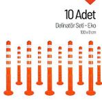 İleri Trafik Delinatör 100 X 8 Cm Eko 10 Adet, Esnek Duba