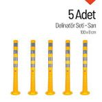 İleri Trafik Delinatör 100 X 8 Cm Sarı 5 Adet, Esnek Duba