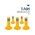 İleri Trafik Delinatör 30 X 8 Cm Sarı 5 Adet, Esnek Duba