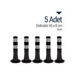 İleri Trafik Delinatör 45 X 8 Cm Siyah 5 Adet, Esnek Duba