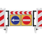 İleri Trafik Katlanır 2360x1100 mm Uyarı Levhalı Bariyer