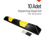 İleri Trafik PPC 110x15x10 cm 10 Adet Oto Park Araç Stoperi