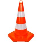 İleri Trafik PVC Trafik Konisi 50 cm Reflektifli 6 Kenar - Ağırlıksız Trafik Dubası