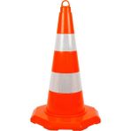 İleri Trafik PVC Trafik Konisi 52 cm Çift Reflektifli - Ağırlıksız Trafik Dubası