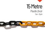 İleri Trafik Sarı Siyah 15 m Plastik Zincir