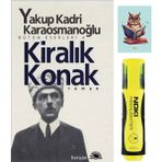İletişim Yayıncılık Kiralık Konak - Yakup Kadri Karaosmanoğlu - İletişim Yayınevi - Sarı Fosforlu Kalem Not Defter Seti