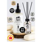 Ilgaz Beyaz Sabun Bambu Çubuklu Oda Kokusu 110 ml & Beyaz Sabun Yedek Likit Şişe 200 ml