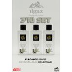 ILGAZ Beyaz Zambak Kolonyası 3'lü Set 80 Derece 400 Ml | Elegance Series