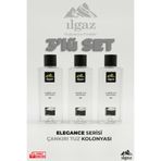ILGAZ Çankırı Tuz Kolonyası 3'lü Set 80 Derece 400 ml | Elegance Series