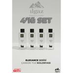 ILGAZ Çankırı Tuz Kolonyası 4'lü Set 80 Derece 400 ml | Elegance Series