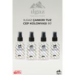 ILGAZ Çankırı Tuz Sprey Kolonya Cep Boy Elegance Series 4'lü Eko Paket - 4x50 ml