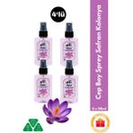 ILGAZ Safran Çiçeği Sprey Kolonya Cep Boy Elegance Series 4'lü Eko Paket - 4x50 ml