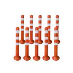 İlgi Trafik EKO-TD-01-10 ADET Delinatör Plastik Şerit Ayırıcı Delinatör 75 Cm Trafik Delinatörü 10 Adet ( Sert Plastiktir )
