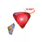 İlgi Trafik LT-2000 K-10 ADET Çakar Lamba Üçgen Flaşör Güneş Enerjili Ledli Solar Uyarı Flaşör (Kırmızı) 10 Adet