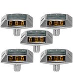 ilgi trafik market Yol Butonu Led Işıklı Güneş Enerjili Solar Metal Buton Sarı 5 Adet