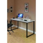 İlgi Trafik Ofis Masası Çalışma Masası Bilgisayar Masası Beyaz Renk 60x140 Cm Retro Tasarım Dikdörtgen Masa