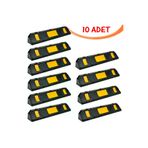 İlgi Trafik OKD-6060-10ADET Kauçuk Araç Takozu Kauçuk Otopark Stoperi Araç Durdurucu Bariyer 60 Cm (10 Adet)