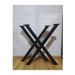 İlgi Trafik X Metal Masa Ayağı 2 Adet En 60cm Boy 72cm 50x50 Profil Abronya Ayarlanabilir Pabuçlu Pingolu