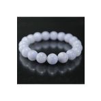 ILGIN DOĞAL TAŞ TAKI Kalsedon Unisex Gri Taşı Bileklik * 10 mm