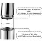 İlhan Metal Perlatör Musluk Ucu, F22-1, 360° Döner, Dişi İç Dişli, Uzatmalı, Krom