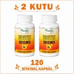 İlim Biotin 5000 Mcg 2 Kutu 120 Bitkisel Kapsül – Biotin Takviye Edici Gıda - Sade
