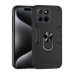 ILING Honor 70 Lite 5G / Honor X6 / Honor X8 5G için Kılıf, Askeri Sınıf Darbeye Dayanıklı Ağır Hizmet Koruyucu Telefon Kılıfı Geliştirilmiş Metal Halka Destek Çubuğu [Destek Mıknatıs Montajı] (Siyah)