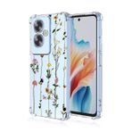 ILING Xiaomi Redmi 13 4G / Xiaomi Poco M6 4G için Kılıf, Ultra İnce Zarif Çiçek ve Sevimli Karikatür Desenli Tasarım Şeffaf Darbeye Dayanıklı Yumuşak Silikon TPU Tampon Kadın Kız Kılıfı (Çiçek asması)