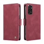 ILING Xiaomi Redmi Note 11 / Redmi Note 11S 4G için Kılıf, Ultra İnce Deri PU Deri Cüzdan Kapaklı Folyo Darbeye Dayanıklı Kılıf Kart Yuvaları, Kickstand, Manyetik Kapama, RFID Engelleme (Şarap