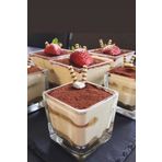 İliva 6' Lı Magnolia Cup Kase Cam Magnolya Puding Tatlı Dondurma Kasesi Sunum Seti